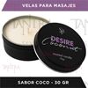 Vela para masajes dessire con aroma a coco 30gr
